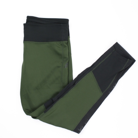 adidas Pants - Adidas Mesh Leggings, Black and Green, Size Medium